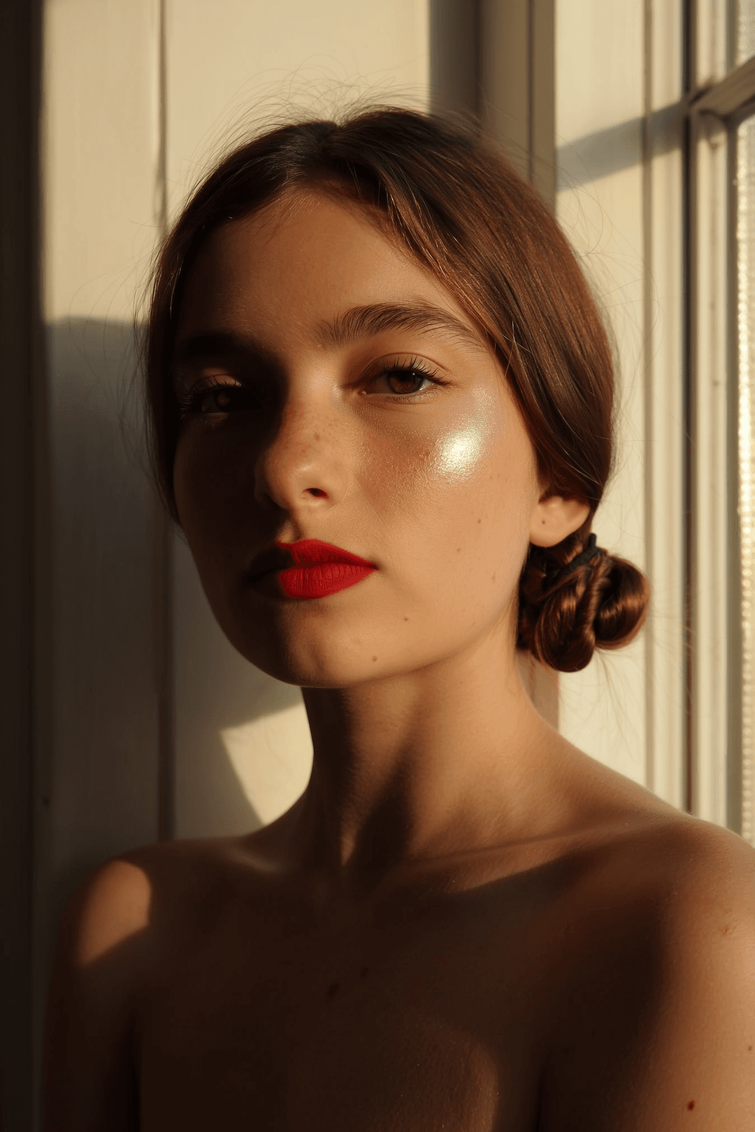 Soft light portrait with natural skin glow
